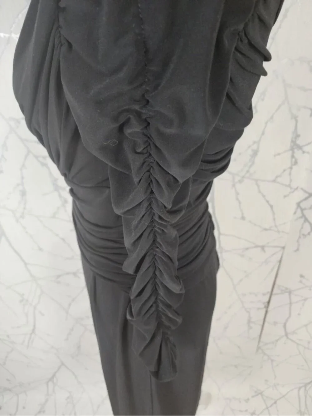 Joseph Ribkoff Slinky Jersey Ruched Surplice Midi Dress